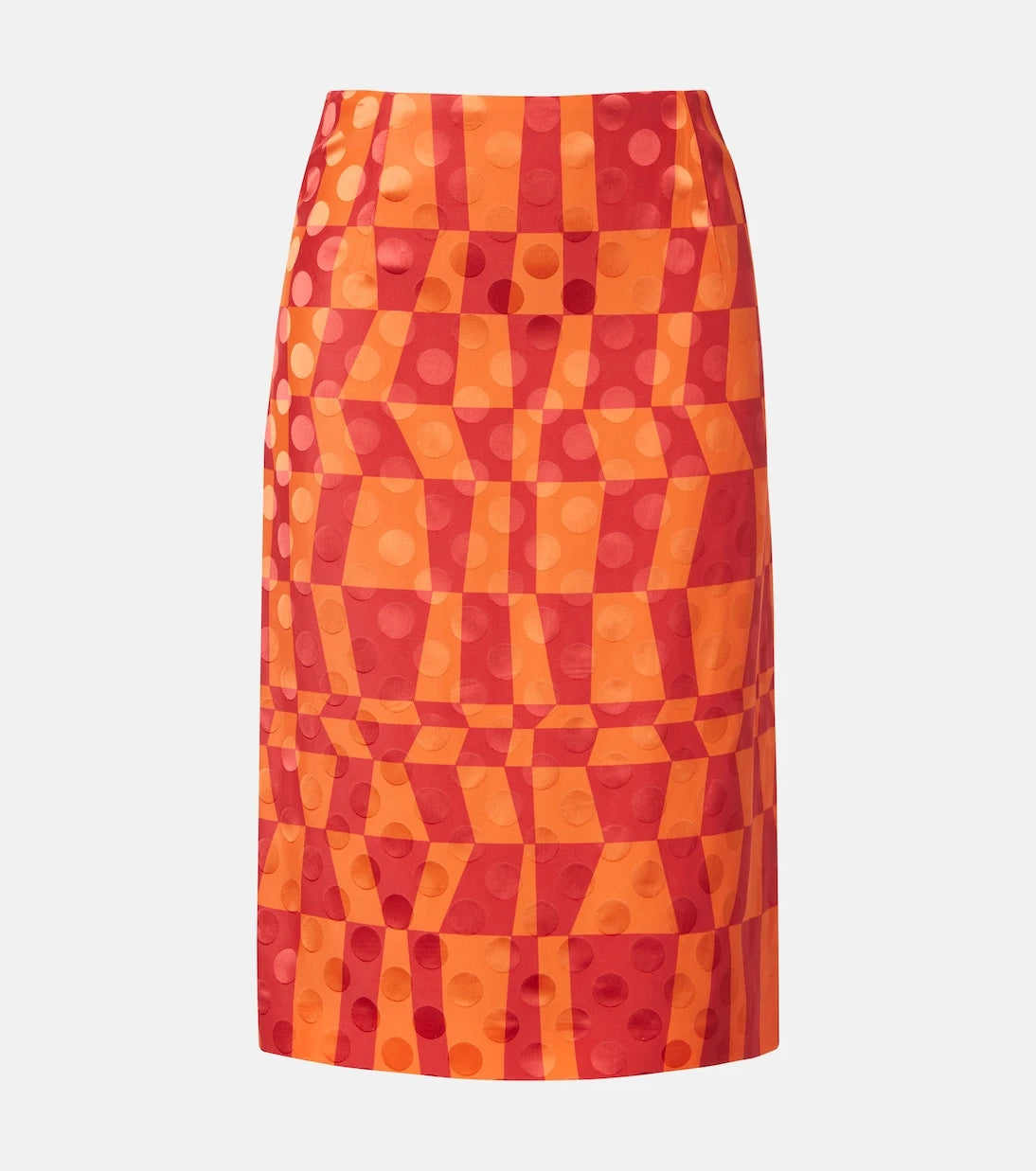 Dries Van Noten - Satin jacquard midi skirt