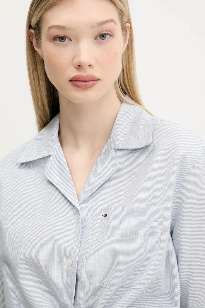 Риза с лен Tommy Jeans