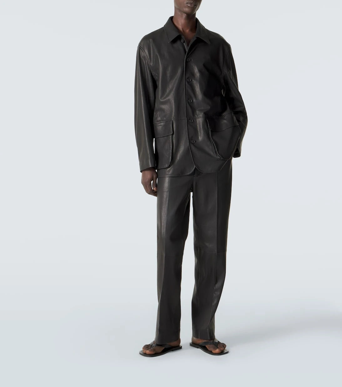 Auralee - Leather blouson jacket
