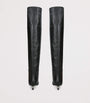 Alevi Black Leather Derby Knee-High Boots 35