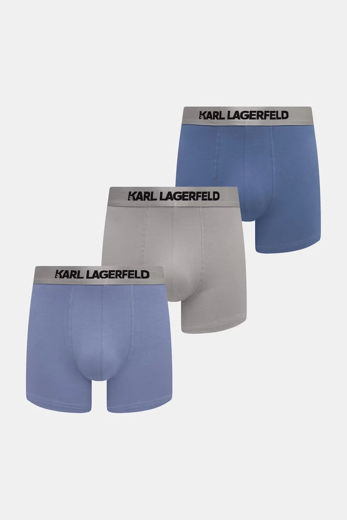 Karl Lagerfeld pamuklu elastan erkek boxer 3'lü