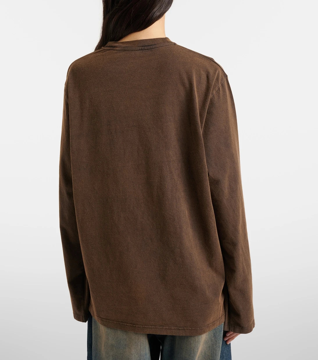 Acne Studios - Edden embroidered leather-trimmed cotton jersey T-shirt
