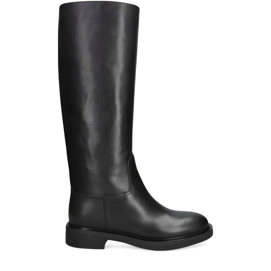 Gianvito Rossi Black Leather Ascott Knee-High Boots