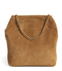 Brown Small Suede Slouch Top-Handle Bag