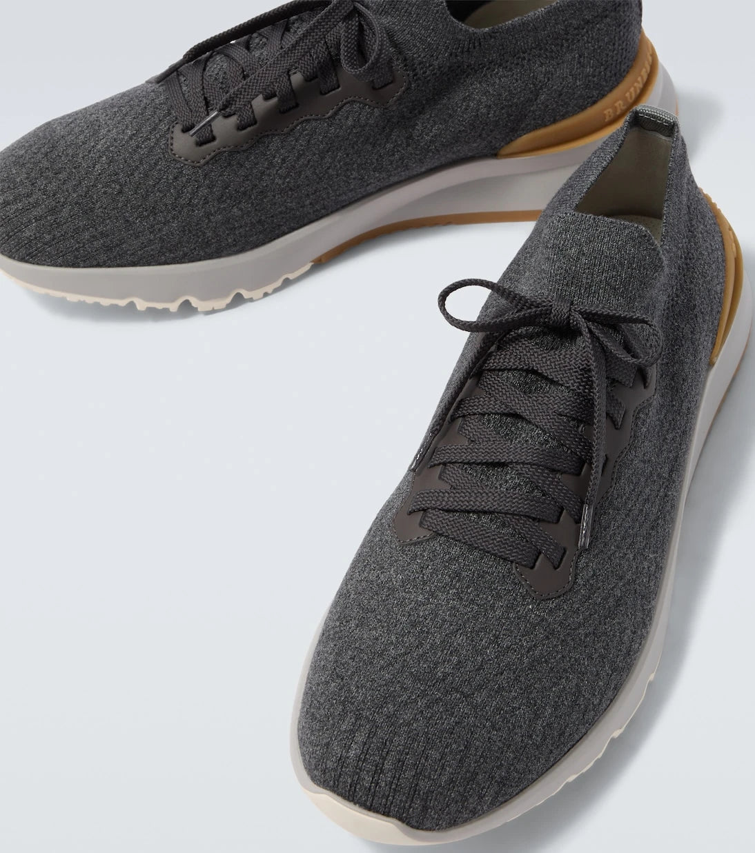 Brunello Cucinelli - Leather-trimmed sneakers
