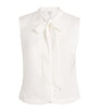 Claudie Pierlot White Lavallière-Neck Top