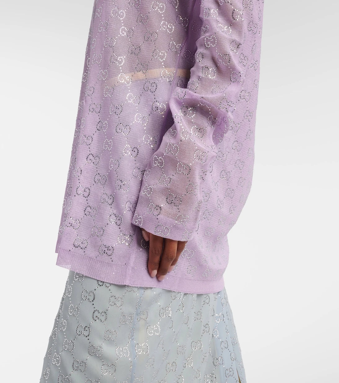 Gucci - GG Crystal silk top