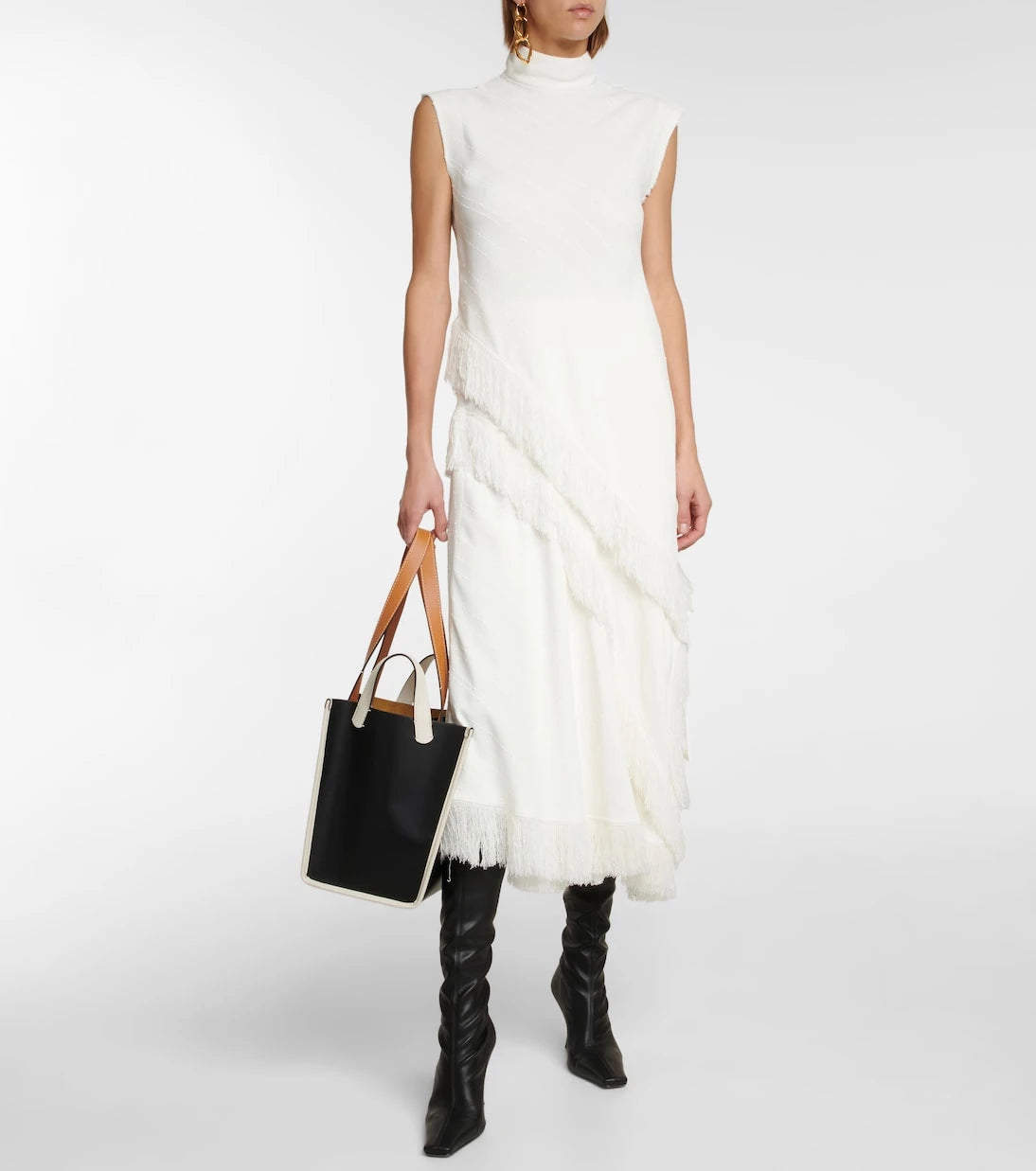 Proenza Schouler - Fringe-trimmed crêpe top
