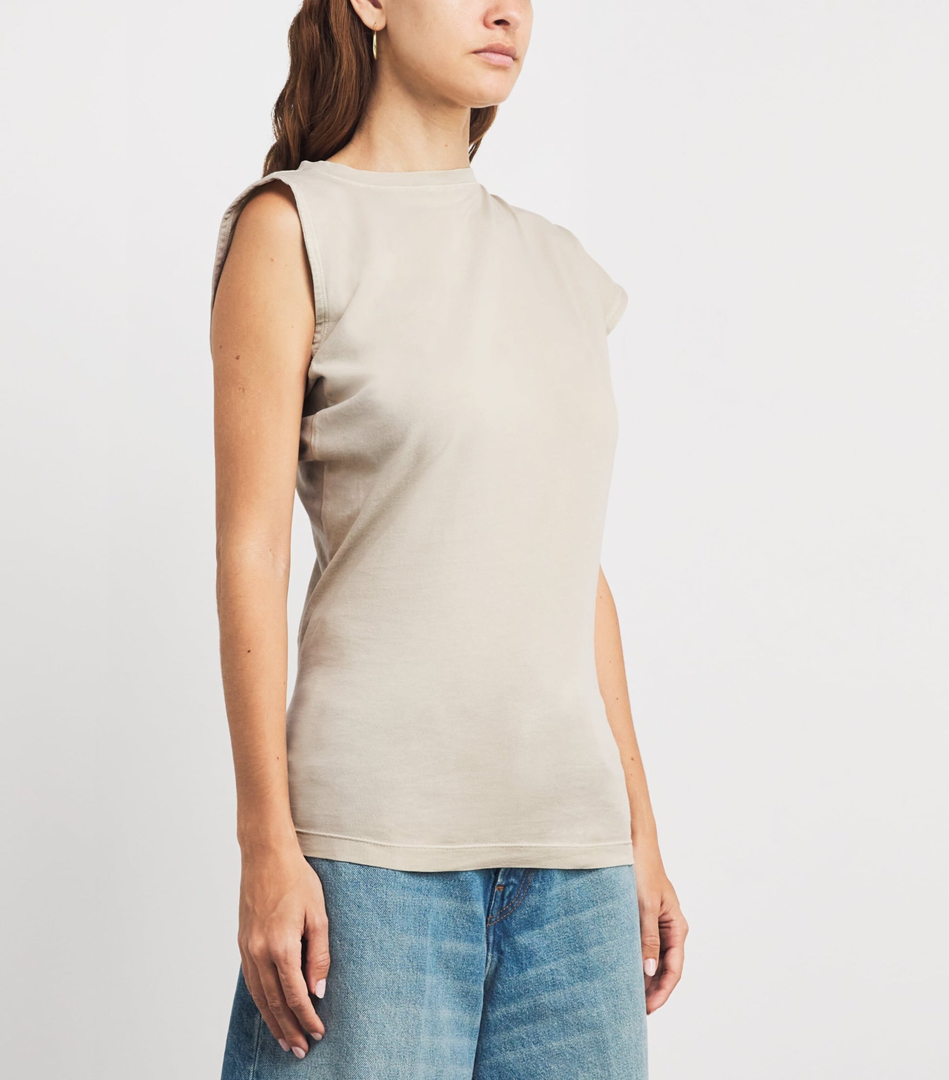 AGOLDE Beige Organic Cotton Beth T-Shirt