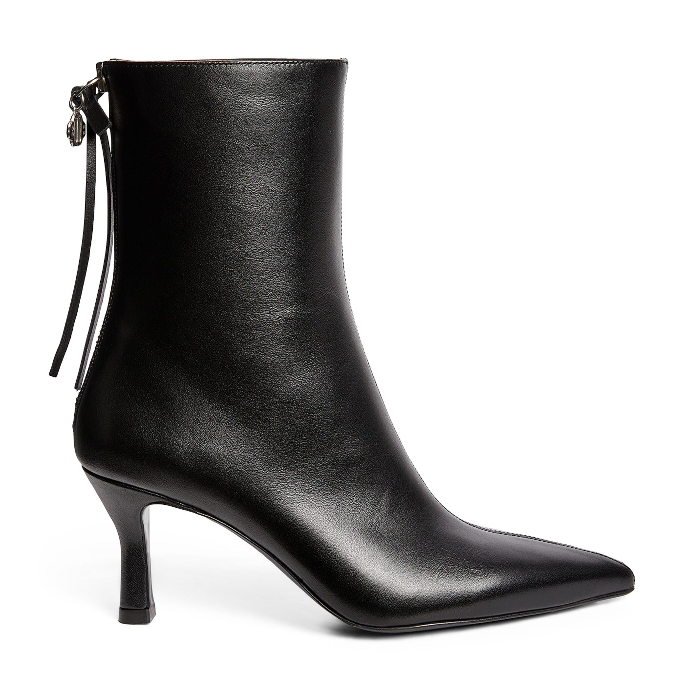 Black Leather Ankle Boots 75
