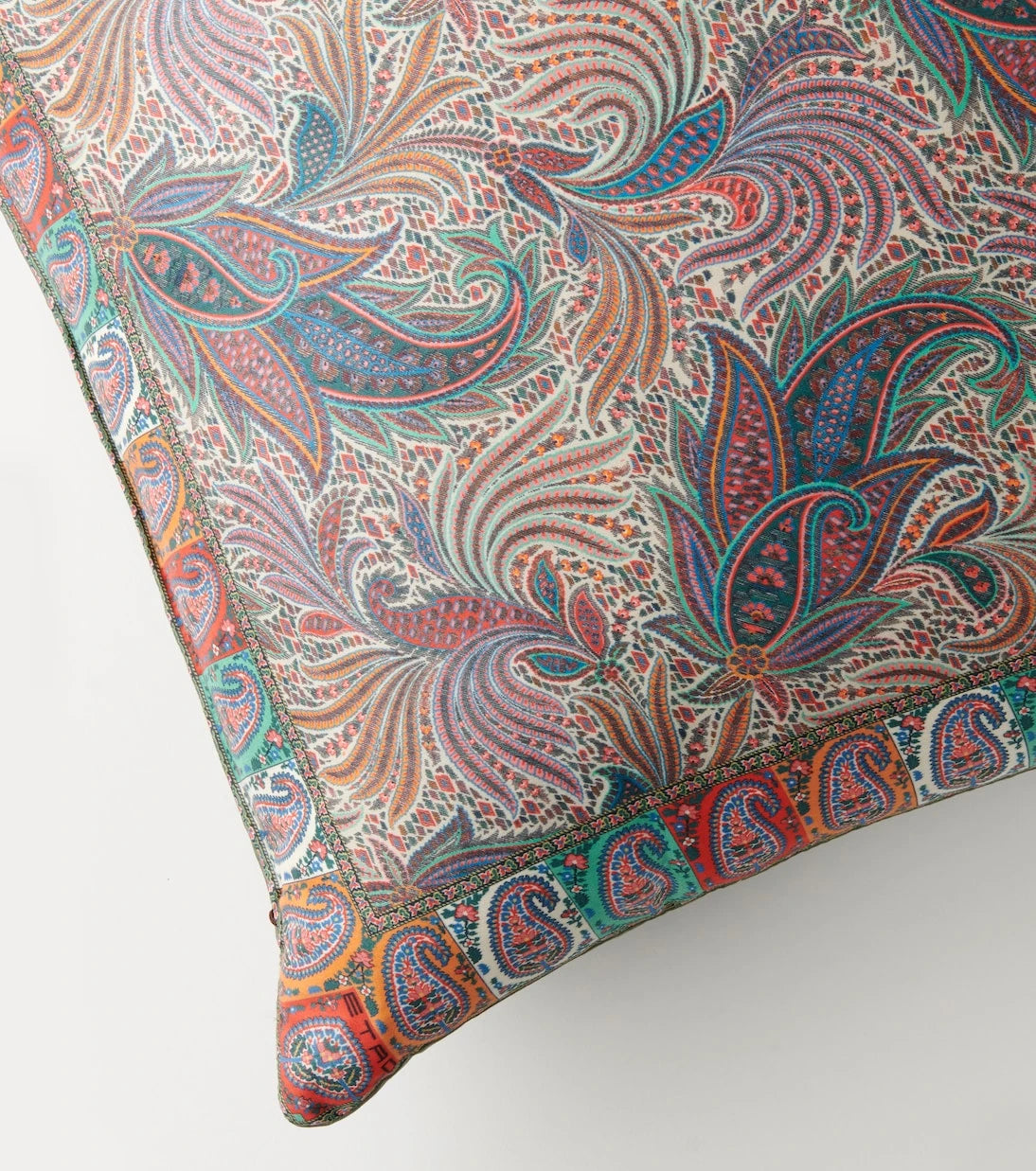 Etro - وسادة قطنية مطرزة