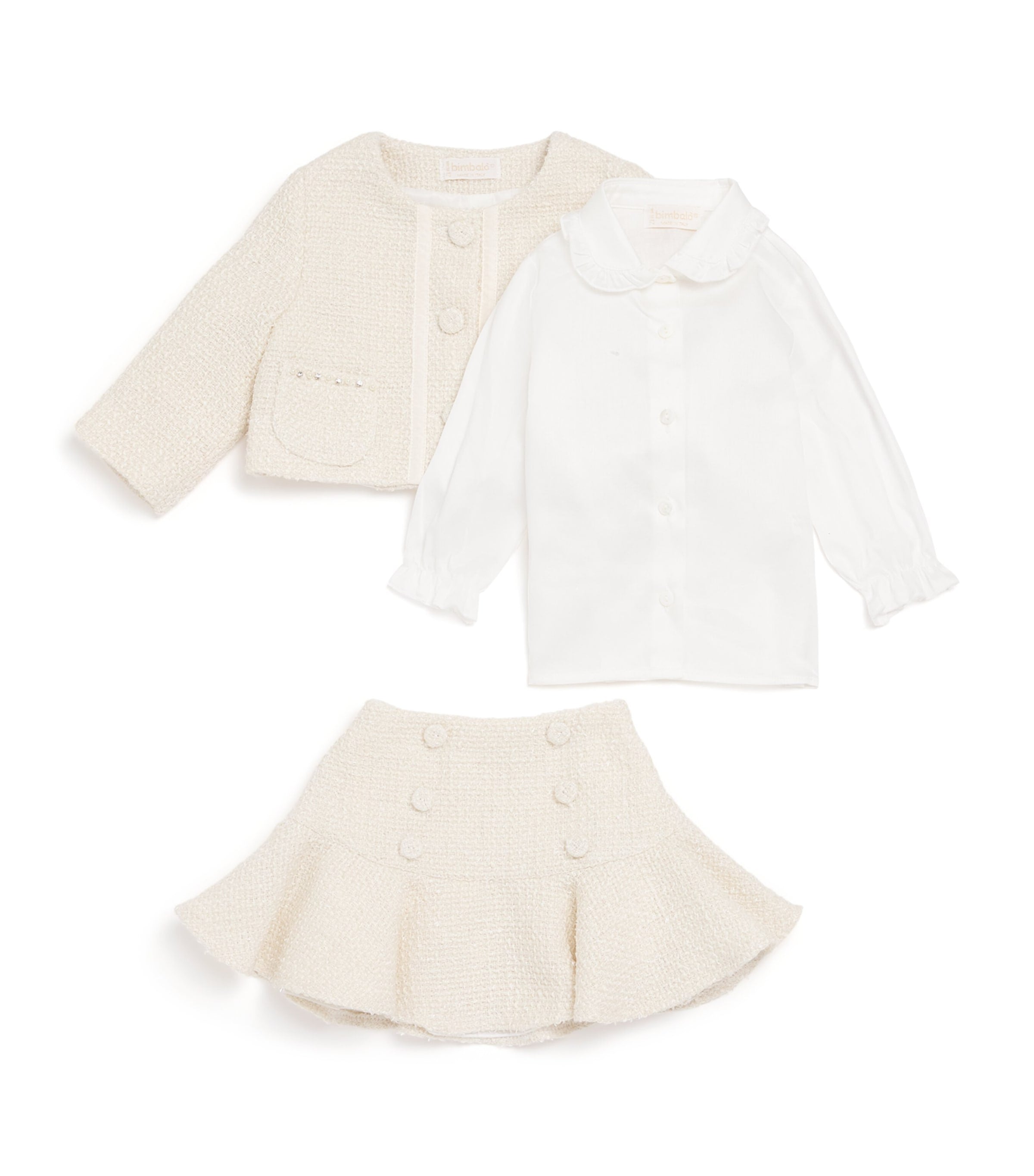 Tweed Jacket, Shirt and Skirt Set (3-24 Months)