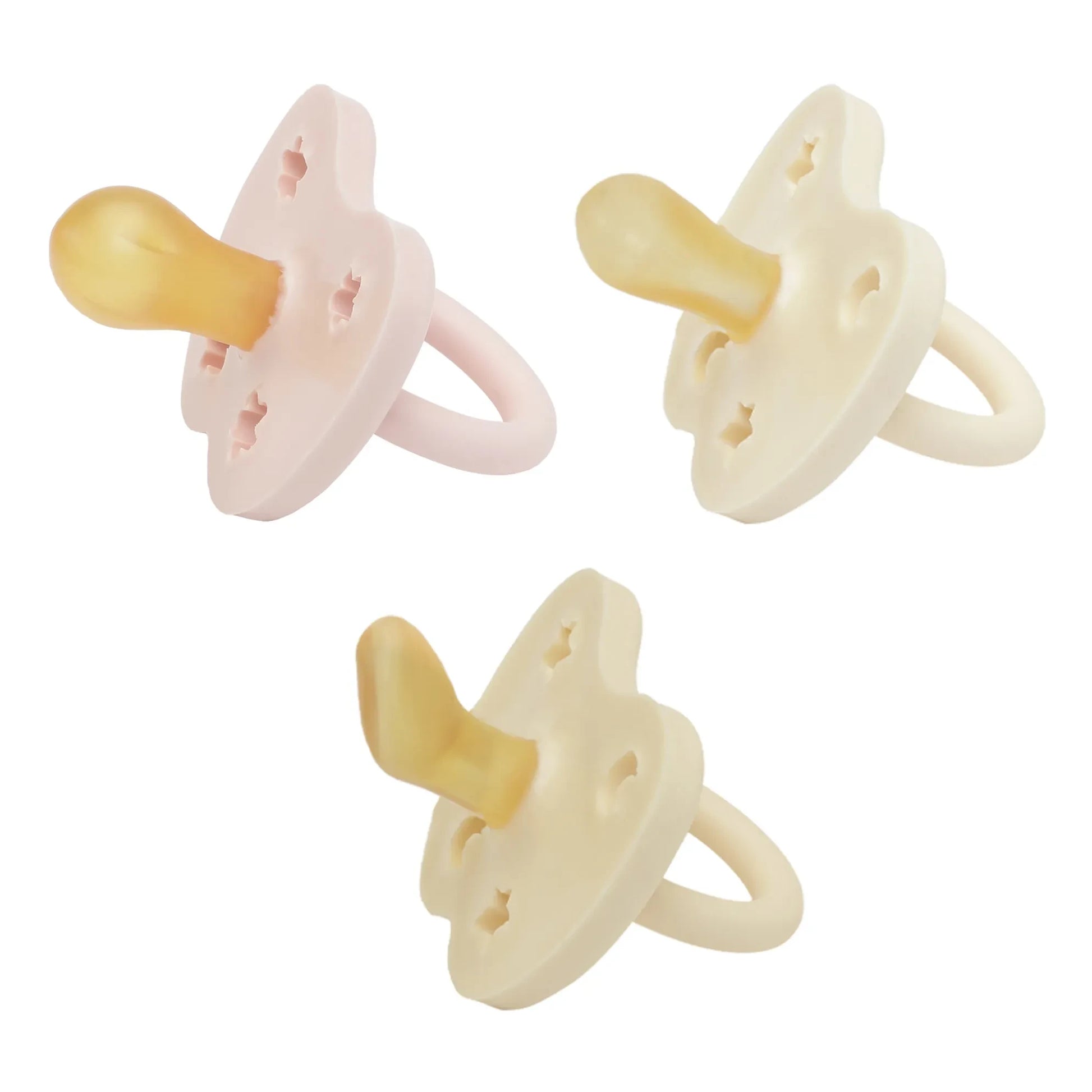 Hevea - Set of 3 Pacifiers Discovery Pack | Powder pink