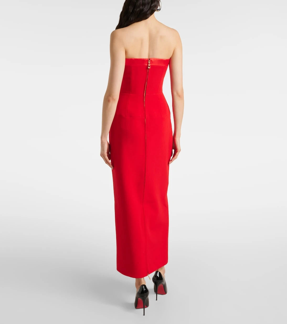 Safiyaa - Sydney satin-trimmed midi dress