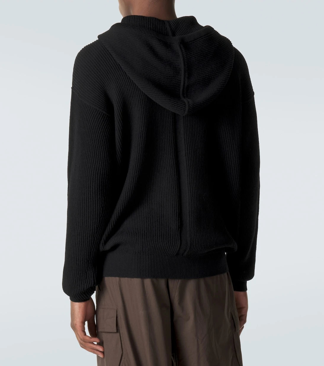 Rick Owens - Ribbed-knit virgin wool hoodie