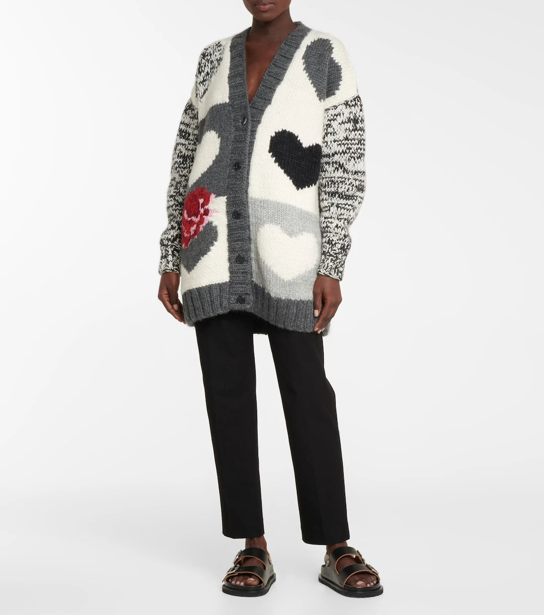 Joseph - Intarsia wool-blend cardigan