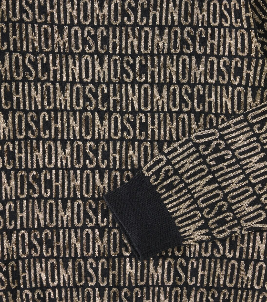 Moschino Kids - سترة صوفية بشعار العلامة التجارية من مزيج القطن
