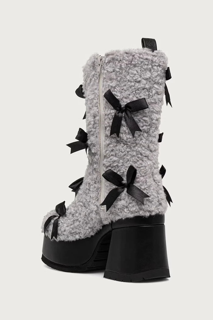 Kadın Kensei Shearling kalın topuklu bot