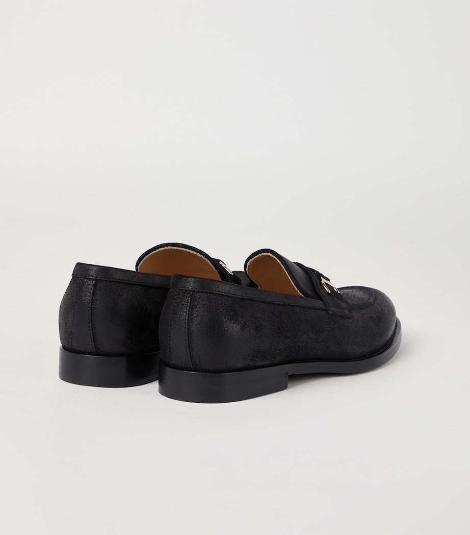 Brunello Cucinelli Suede Ring-Detail Loafers