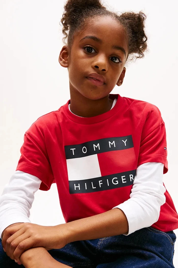 Детска памучна тениска Tommy Hilfiger