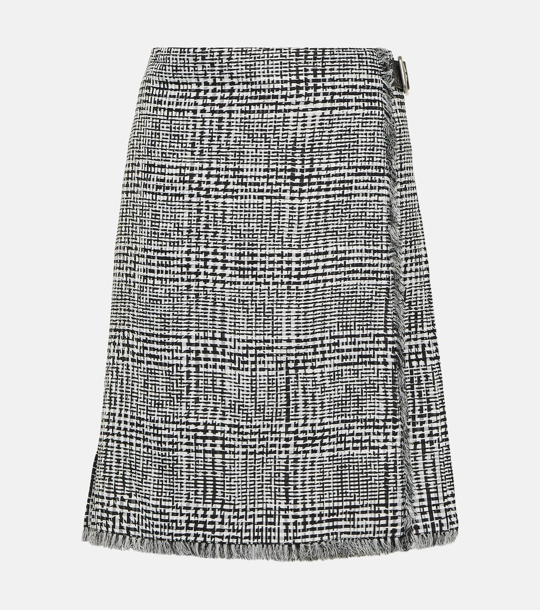 Burberry - Houndstooth high-rise wrap skirt