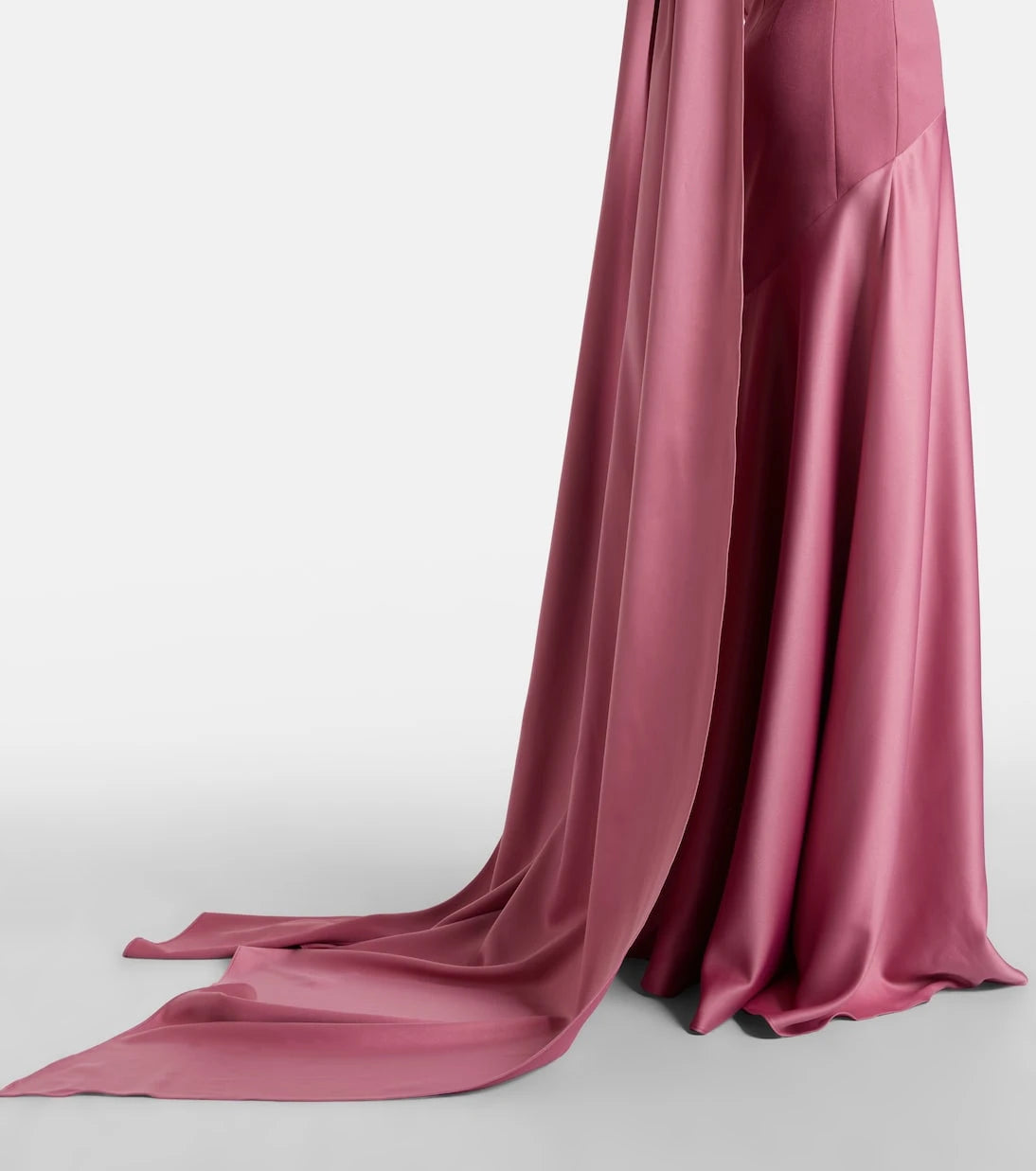 Solace London - Mae satin-paneled bustier gown
