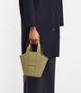 Green Grab Leather Tote Bag