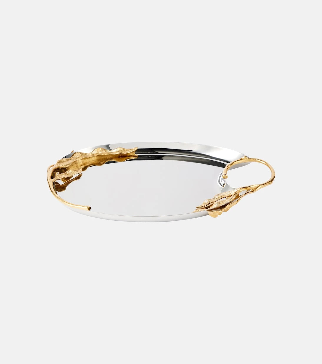 L'Objet - صينية Fern Medium مطلية بذهب عيار 24 قيراطًا