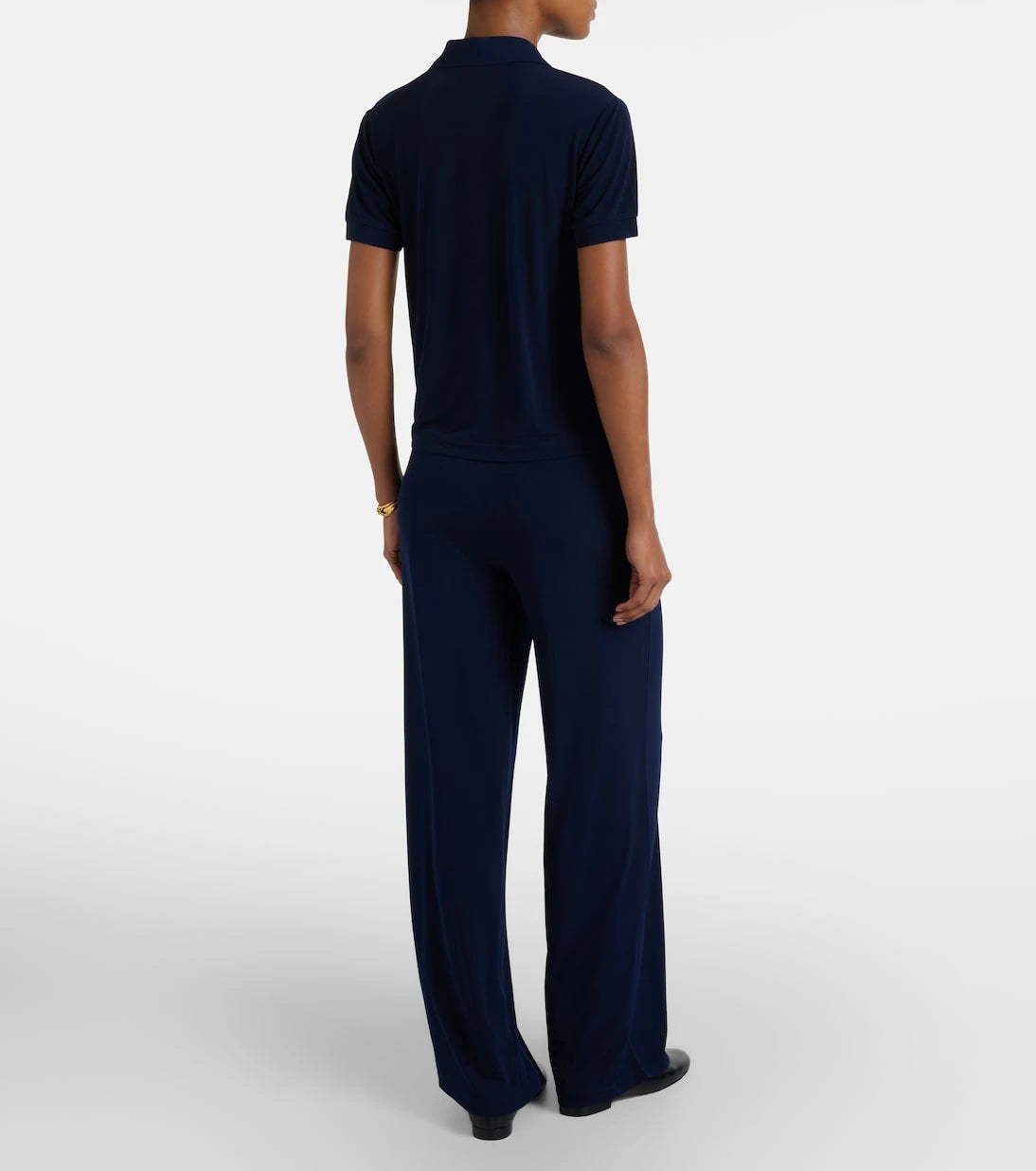 Vince - Mid-rise jersey wide-leg pants