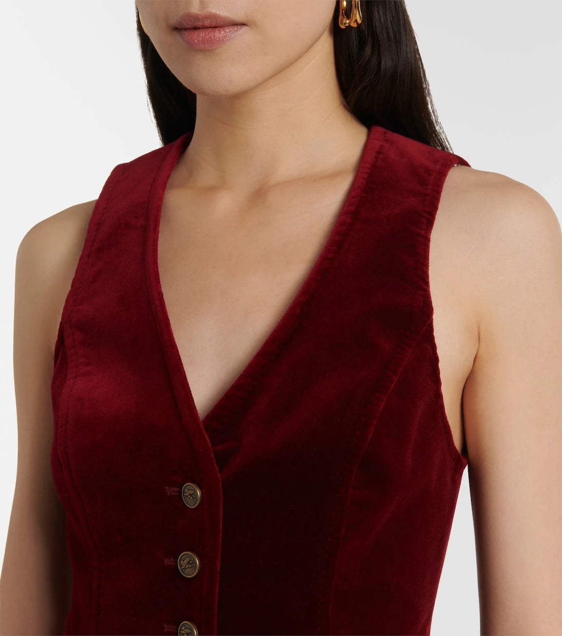 Etro - Cotton velvet vest