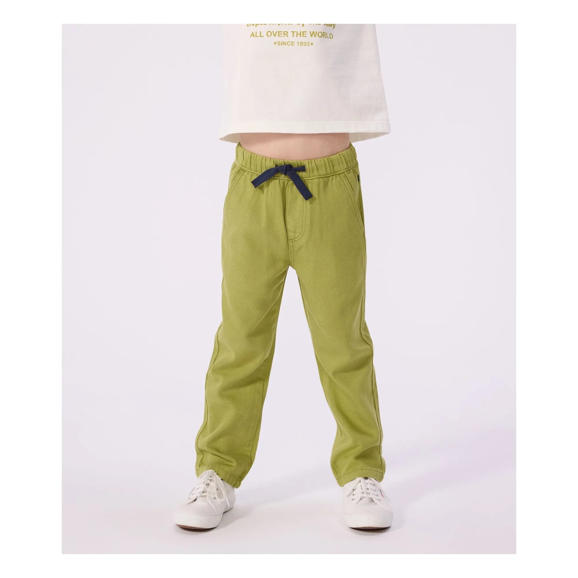 Petit Bateau - Straight Twill Pants | Olive