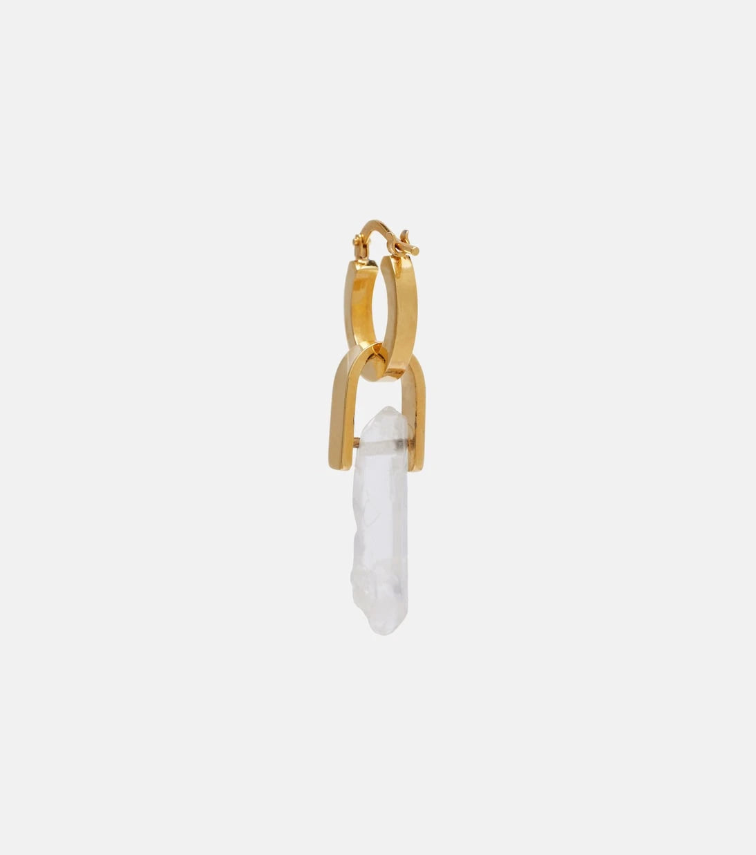 La DoubleJ - Pillar gold-plated pendant earrings