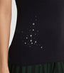 Hanro Black Embellished Cotton Seamless Camisole