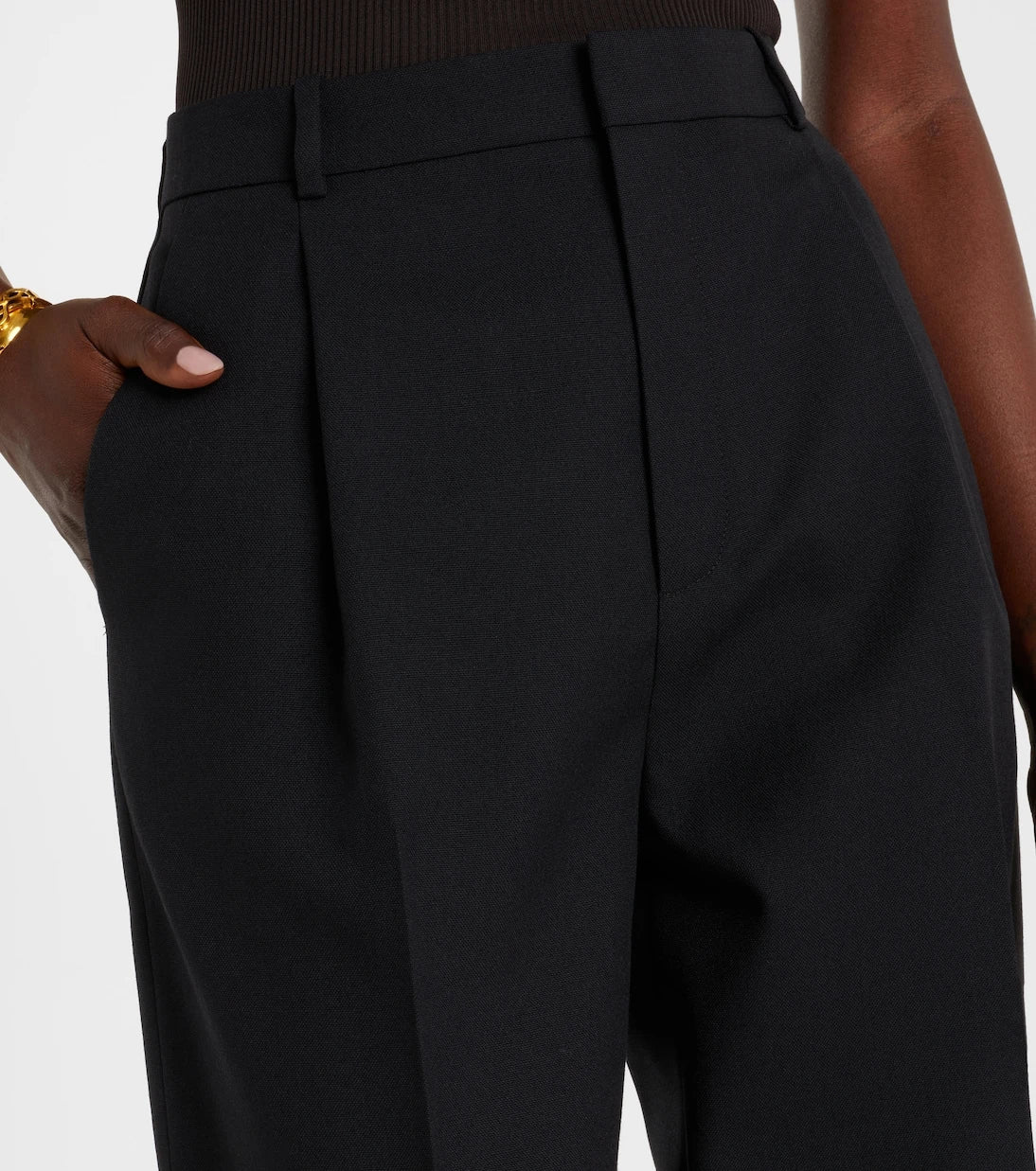 Saint Laurent - Mid-rise wool straight pants