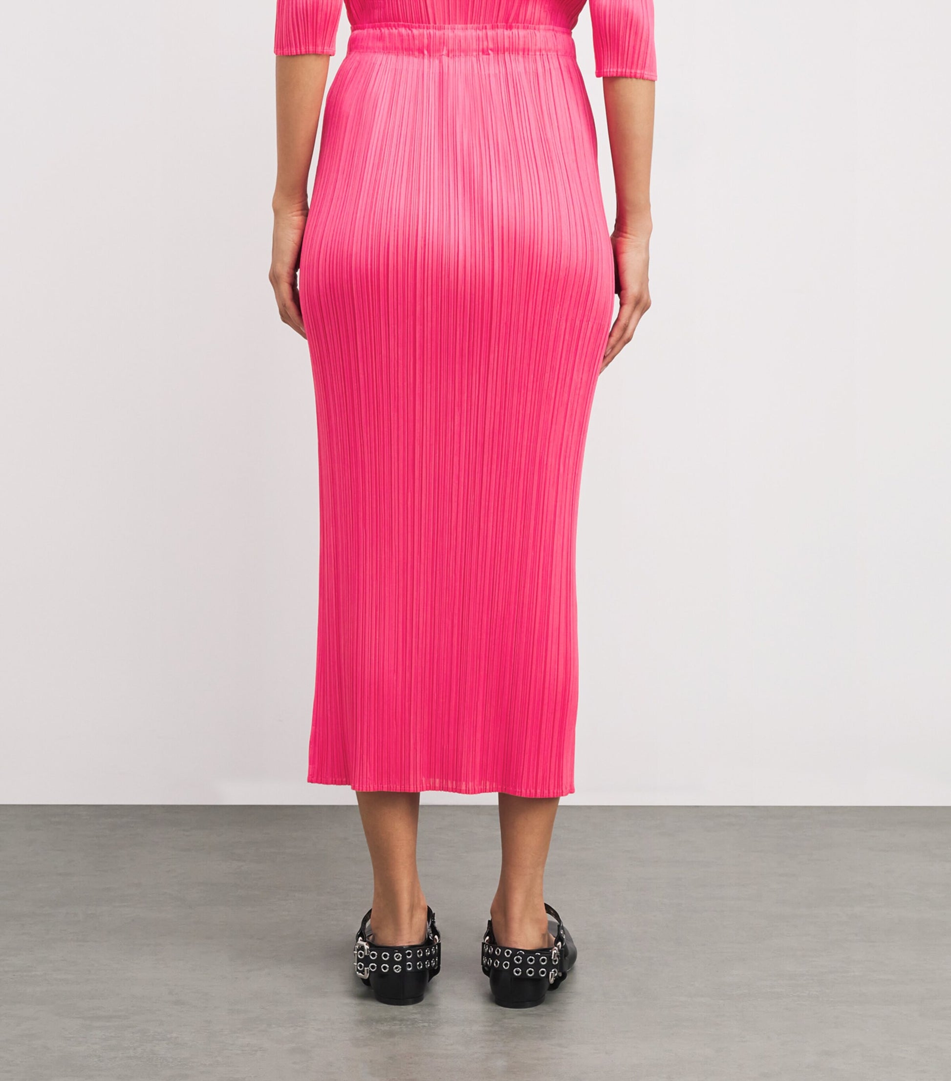 Pleats Please Issey Miyake Pink Monthly Colors March Midi Skirt