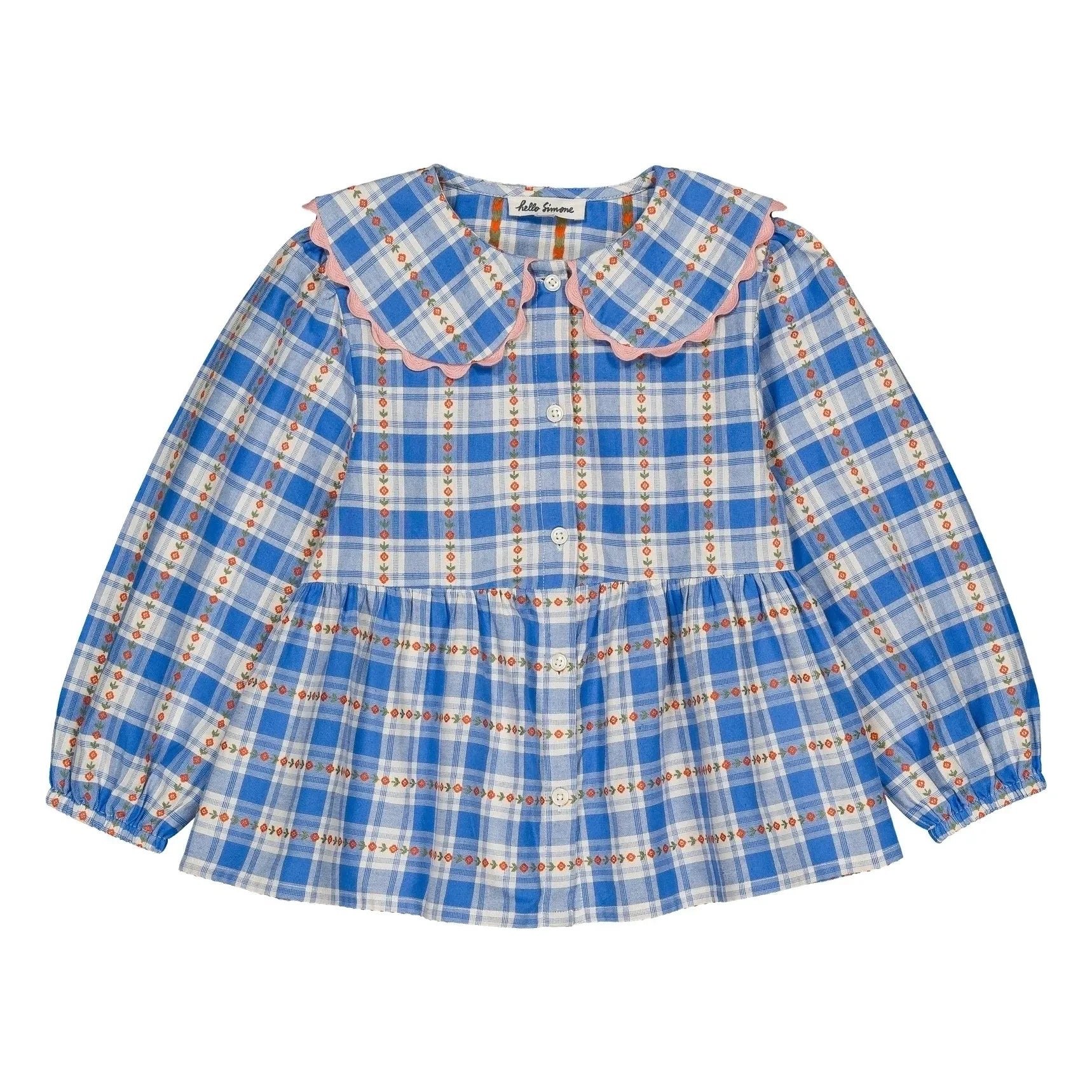 Hello Simone - Plum plaid blouse | Blue