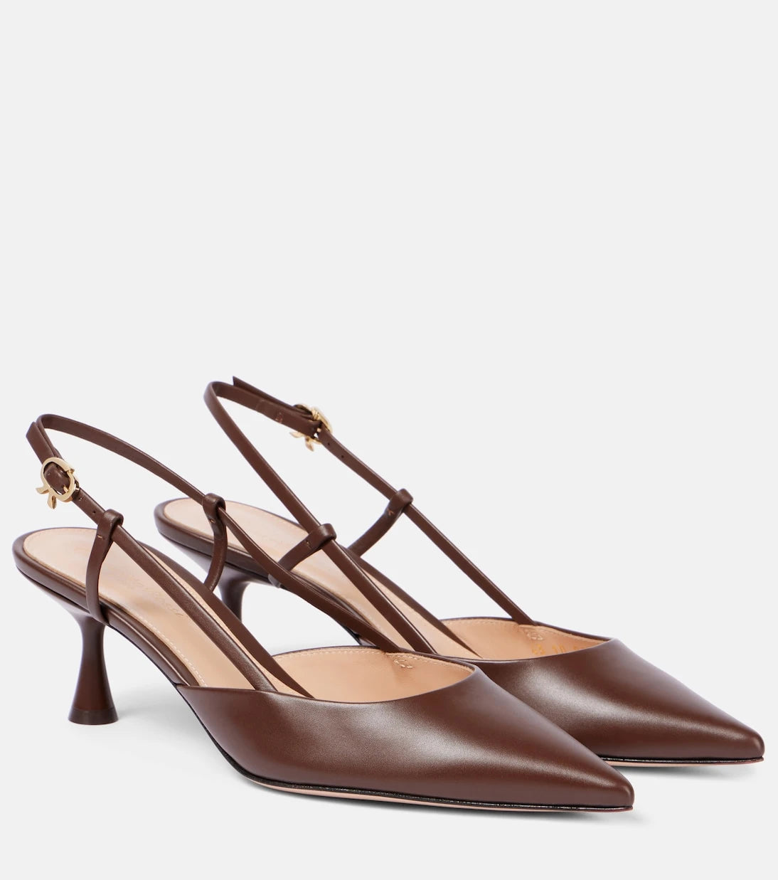 Gianvito Rossi - Ascent 55 leather slingback pumps