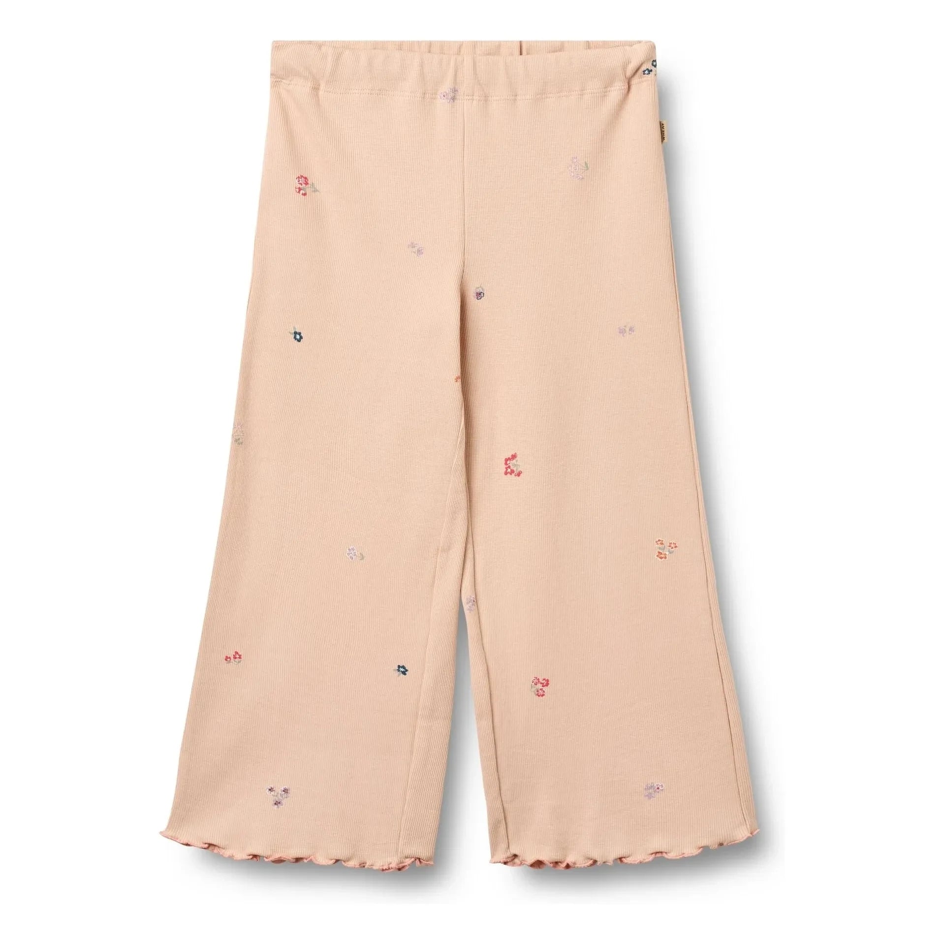 Wheat - Ela organic cotton flower pants | Peach