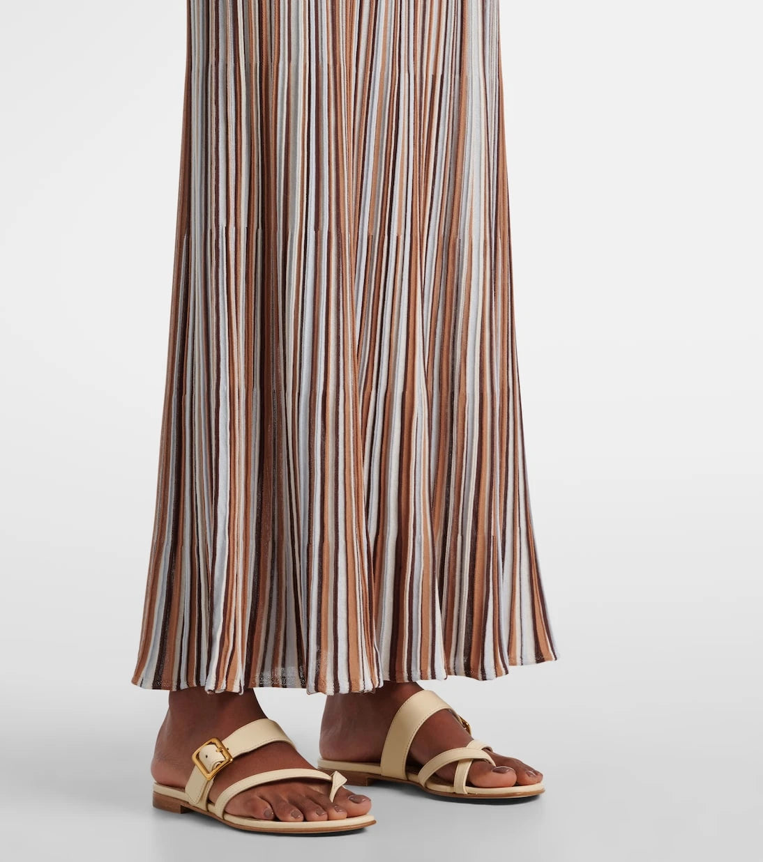 Faithfull - Citara striped cotton-blend maxi skirt
