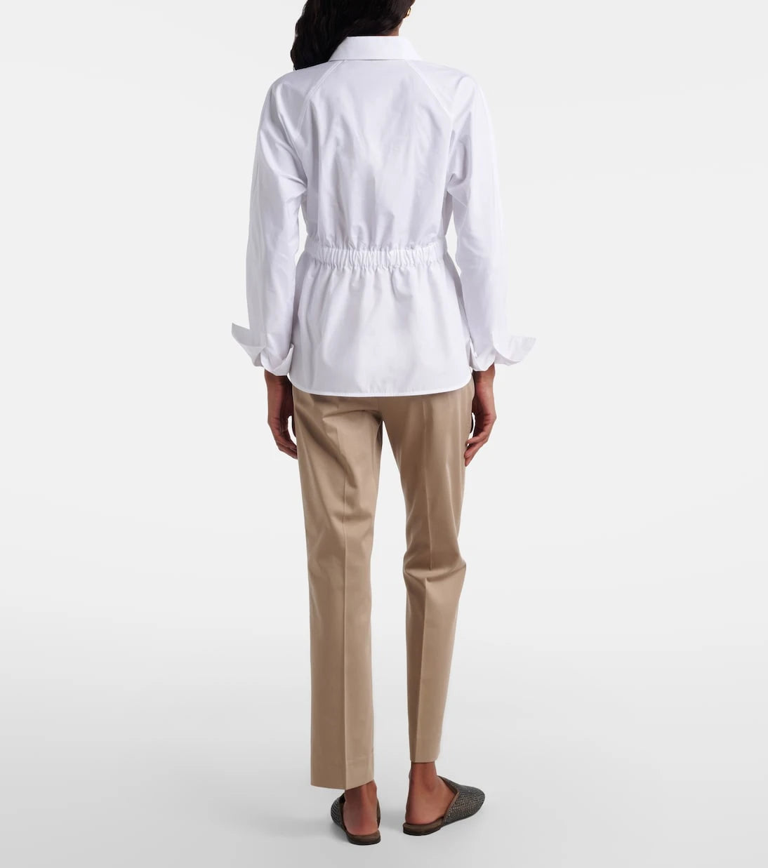 Max Mara - Cotton-blend cropped slim pants