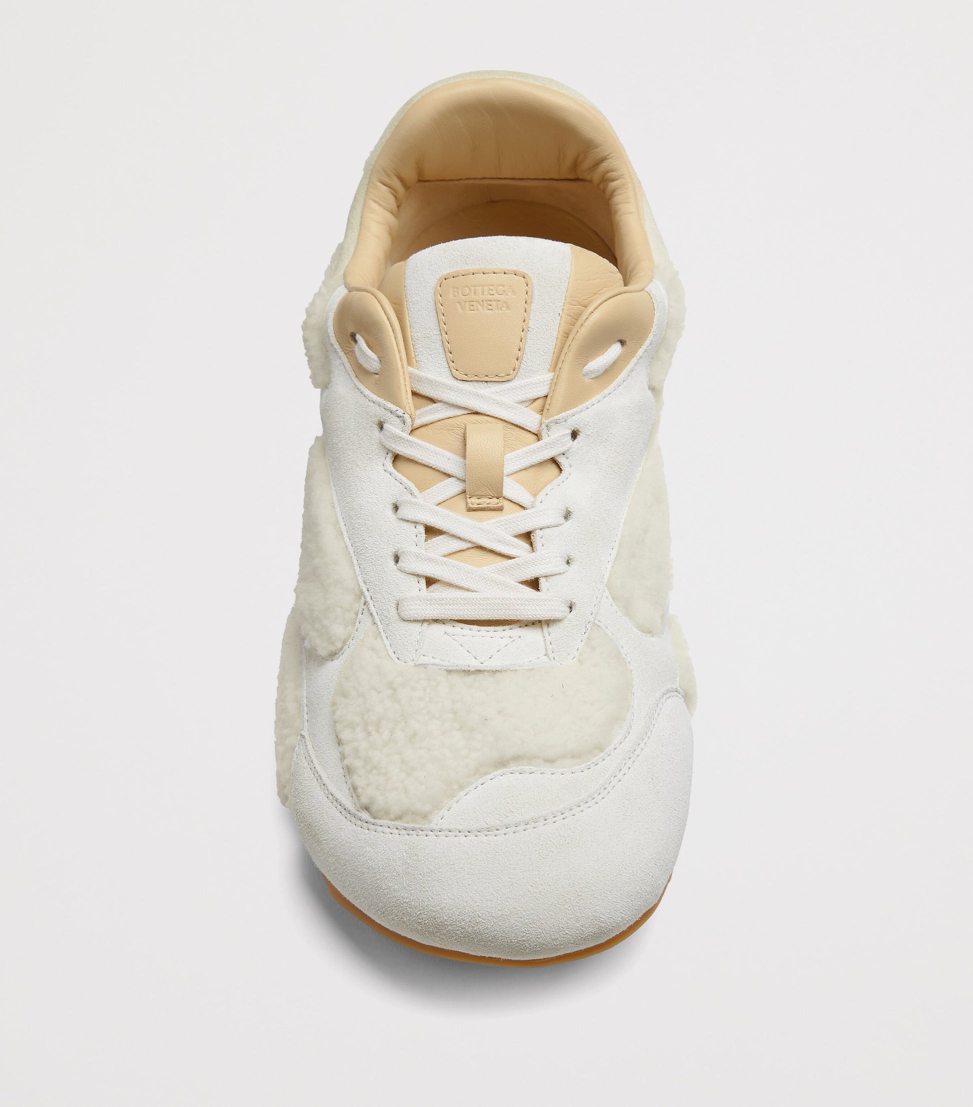 Bottega Veneta Shearling-Suede Orbit Flash Sneakers