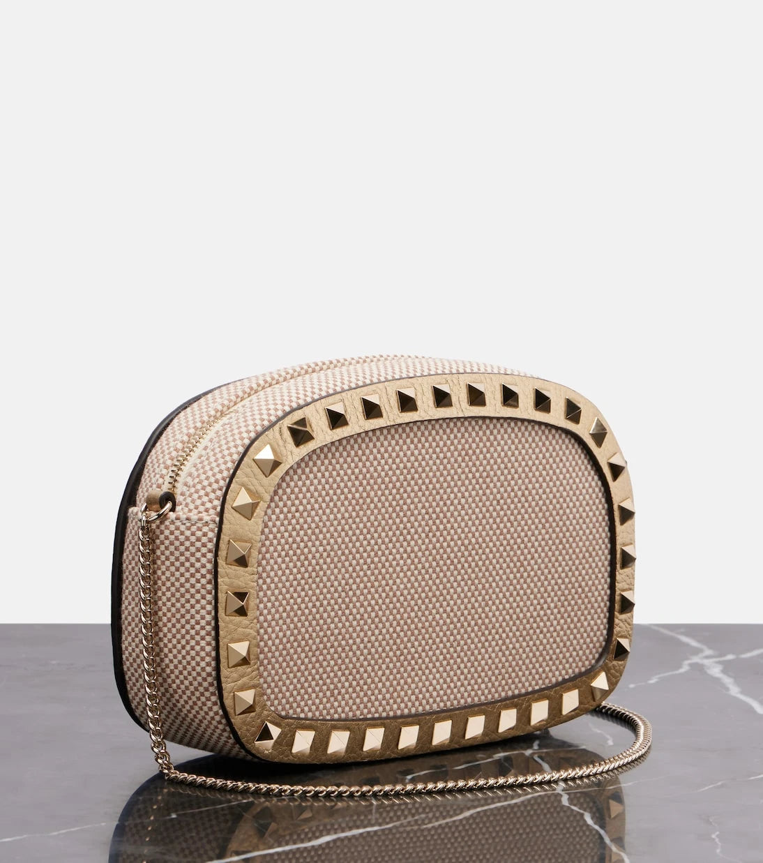 Valentino Garavani - Rockstud VLogo Mini canvas shoulder bag