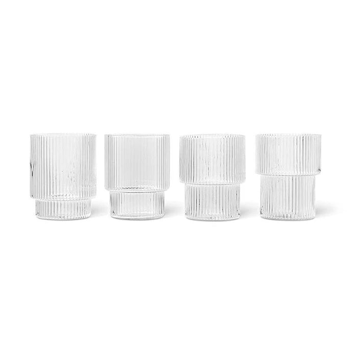Комплект чаши ferm LIVING Ripple Glasses 200 ml (4 броя)