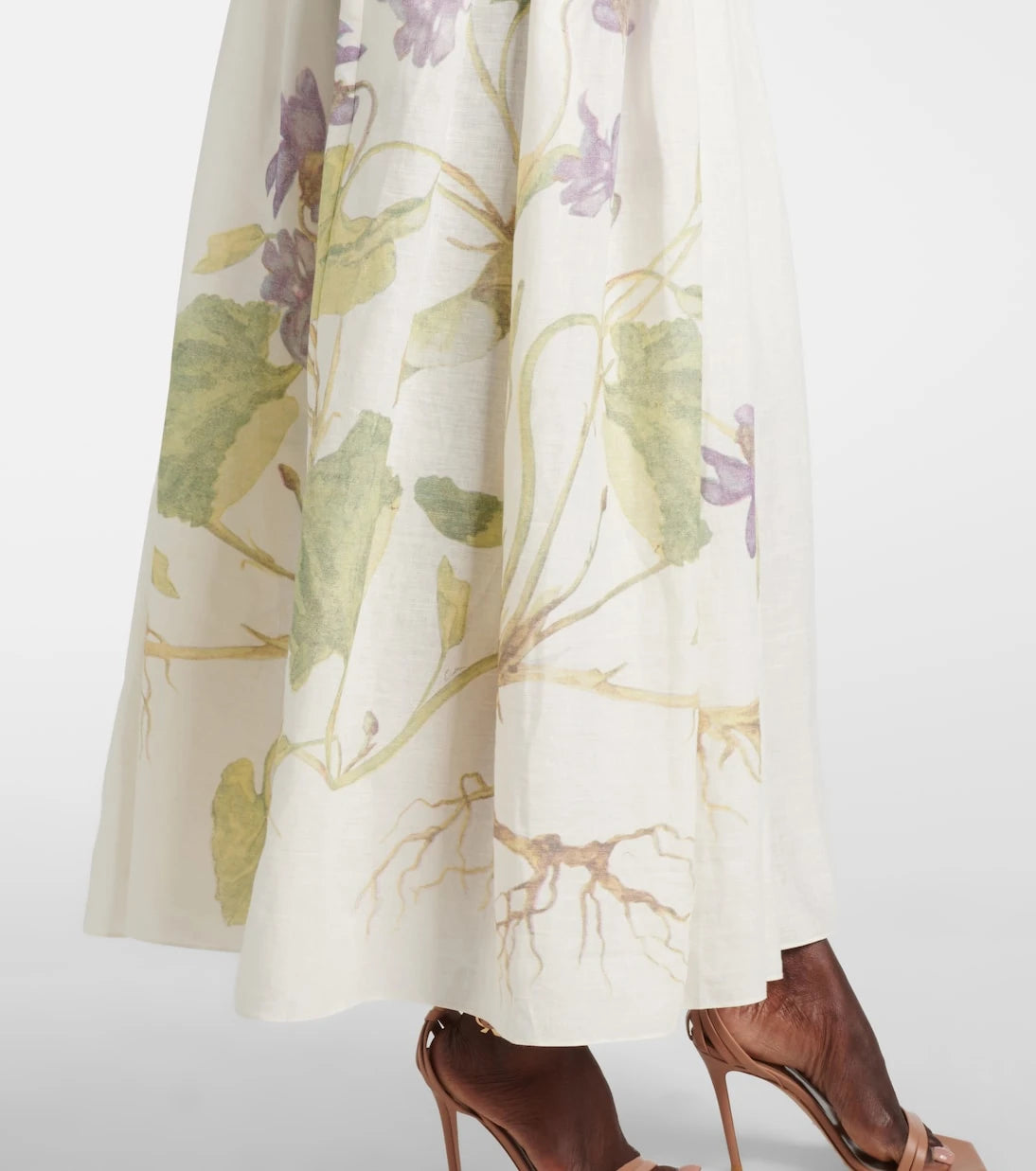 Erdem - Floral linen maxi dress