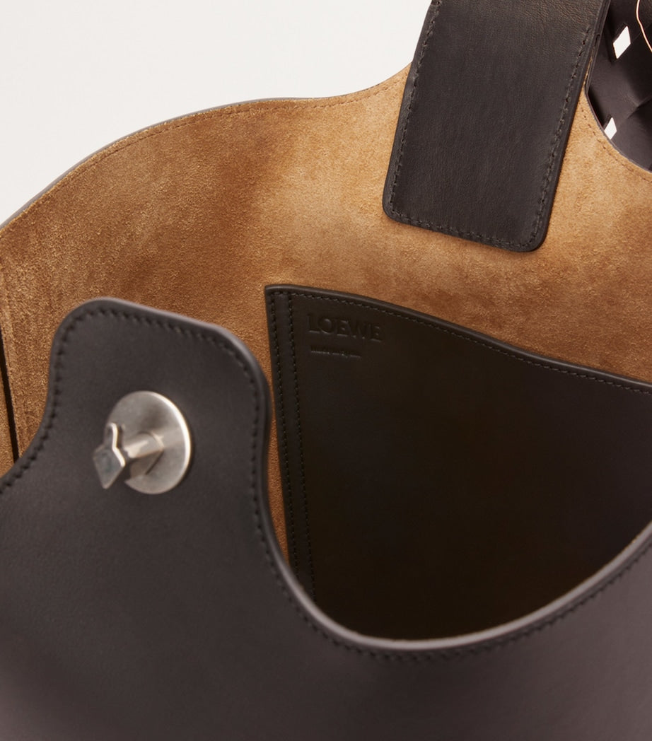 LOEWE Brown Large Pebble Bucket Bag