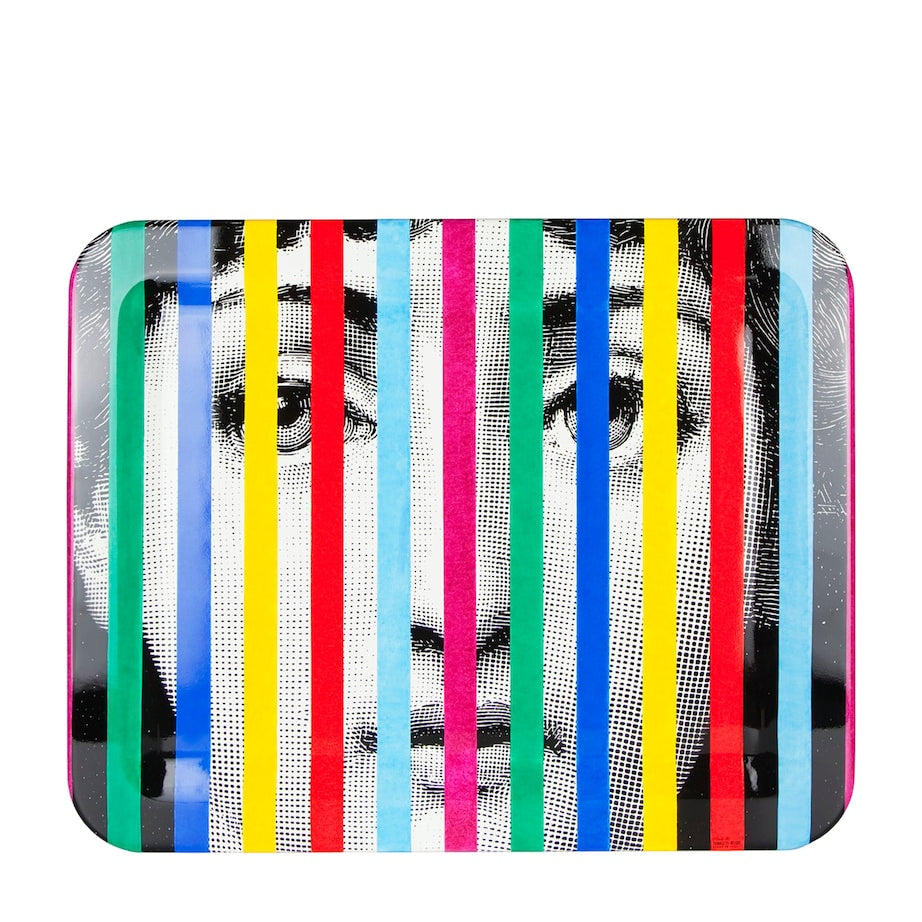 Fornasetti Striped Face Tray (48cm x 60cm)