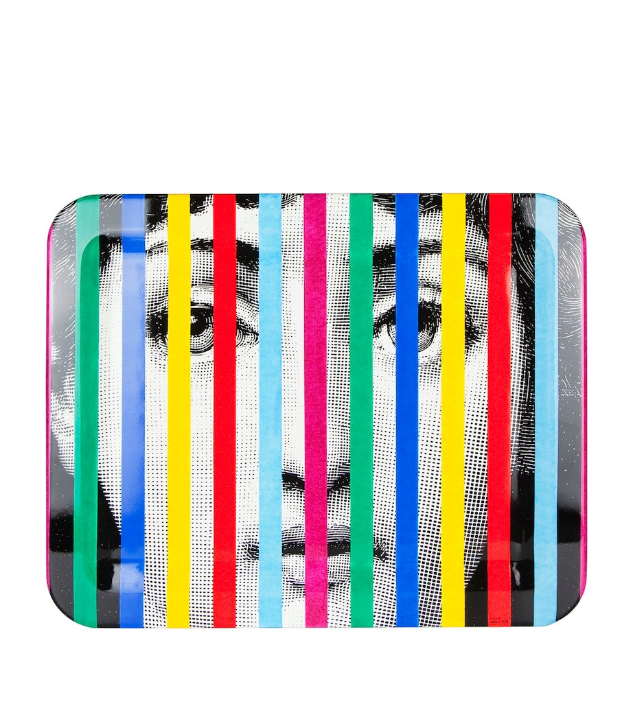 Fornasetti Striped Face Tray (48cm x 60cm)