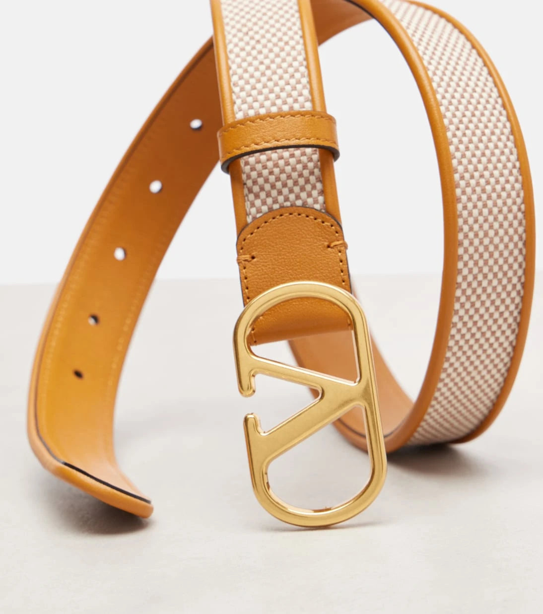 Valentino Garavani - VLogo canvas and leather belt