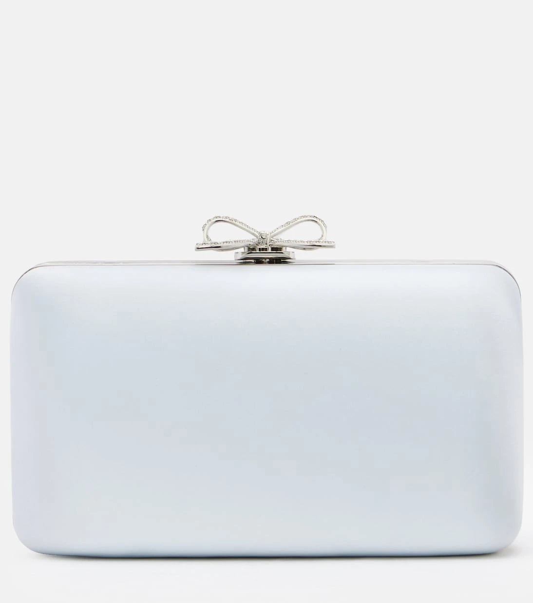 Self-Portrait - Bow embellished satin clutch