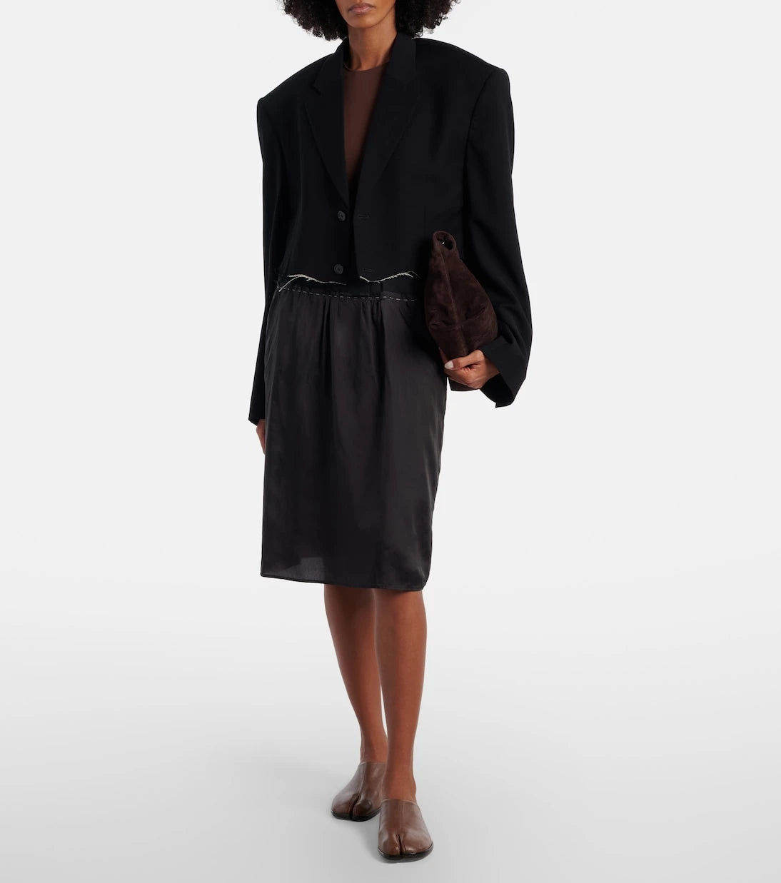 Maison Margiela - Paneled midi skirt